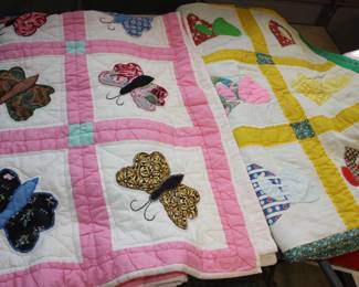 Nice selection of Antique and Vintage Hand made quilts
