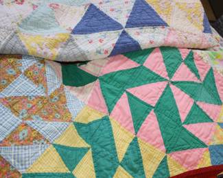 Nice selection of Antique and Vintage Hand made quilts