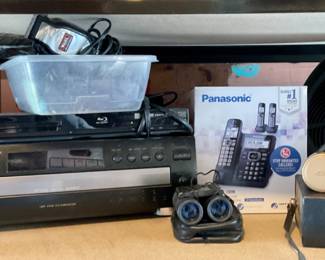 CD player, DVD Blueray, Cordless Phones, Vornado Fan, Binoculars, Wahl Clippers, 