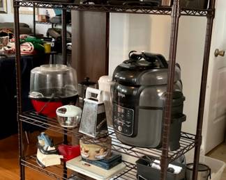 Small appliances- Ninja, Popcorn maker, Crock pot, George Foreman Grill, Toaster, Iron etc…