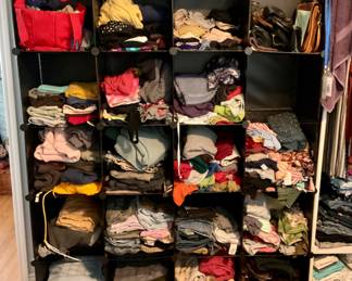 Cubicle Storage - can be broken down. (Clothes will be for sale as well.)