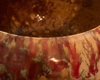 Large ceramic bowl, apx 18" in diameter at center. (There are TWO available. Identical.)