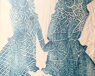 SB traveled widely, eager to learn and soak up new experiences. This print is from Thailand.