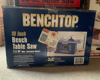 Need a 10" Benchtop saw in your shop? Or in the back of the truck for when you need a saw?