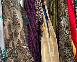 Scarves? You got 'em. A wonderful range running the gamut from animal prints to solids, but all delicious.