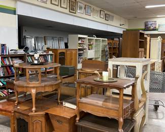 Wooden end tables assortment 