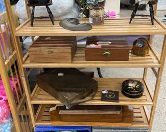 Wooden trinket and lock boxes 