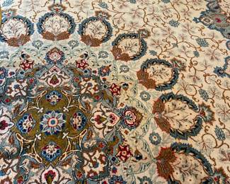 Unique Persian rug signed in all four corners 