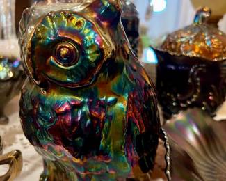 Carnival Owl Glass