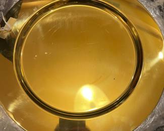 Mid-Century Brass Chargers set of 8 from Denmark