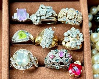 Costume Diamond Rings 14k-18k gold