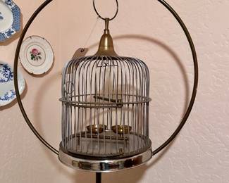 Brass /Metals Bird Cage in Stand