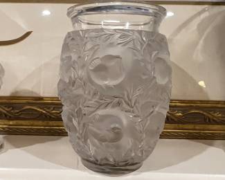 Lalique Glass Vase 