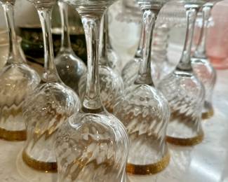 Greek Key Gold Rim Stemware