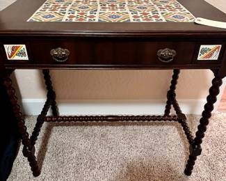 Tile top Small 1 drawer Desk / Twist