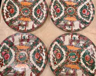 Rose Medallion Famille Set 4 