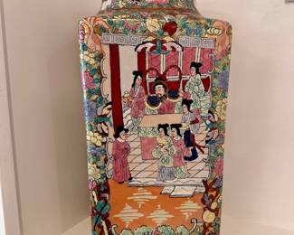 Lg Square Asian Style Vases / not antique 