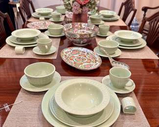 Coventry China Many pieces Unused sold by the piece Celedon color 