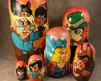 Hand painted nesting dolls