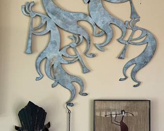 Metal Kokopelli wall art