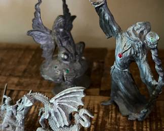 Metal gothic figurines
