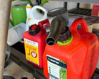 Gas cans and garden chemicalsshelving for sale too!