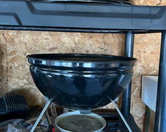 Weber charcoal camping grill and accessories