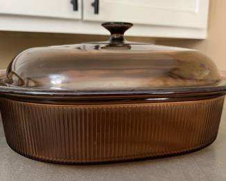 Covered casserole dish