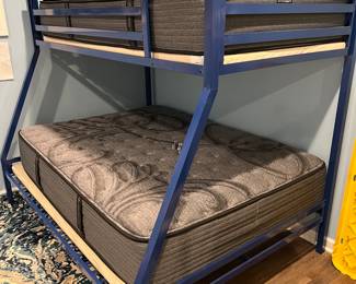 Twin and full size bunk beds with newer mattresses