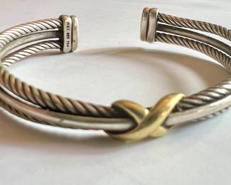 David Yuman sterling and 18K gold bracelet