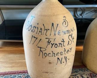 Rochester NY blue decorated jug