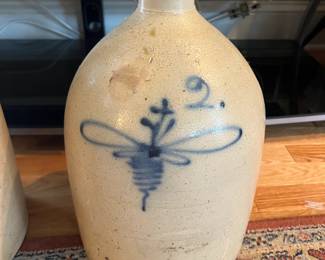 blue decorated jug