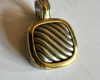 David Yurman pendant sterling and 18k 