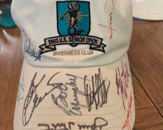 Autographed golf visors