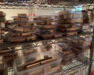 Stampin up Stamps for making greeting cards. The pictures do not do justice to the quantity and quality  of the inventory in the basement.  