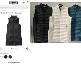3 Duluth Trading long vests- ladies size XL.