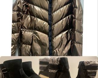 Ladies size XL Athleta jacket. Ladies cold weather boots size 10
