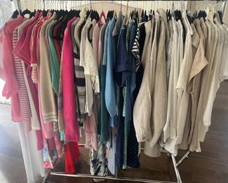 Ladies clothing - many new with tags.
Some names include MJ McLaughlin, Tommy Bahama, Athleta.