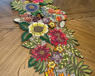 beaded table runner