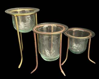 Glass Candleholders