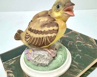 Boehm Baby Goldfinch Porcelain Bird Decor