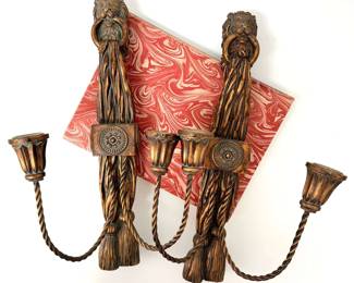 Lion Wall Sconce Candle Holders