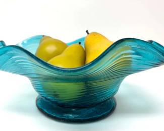 Vintage Hand Blown Glass Bowl