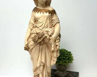 Vintage Greek Goddess Lamp