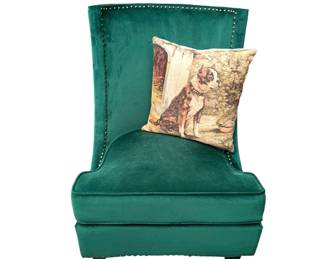 Emerald Green Velvet Accent Chair