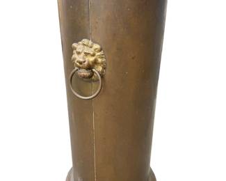 Antique Brass Lion Umbrella Stand