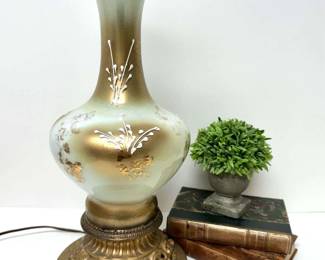 Vintage Ornate Glass Lamp