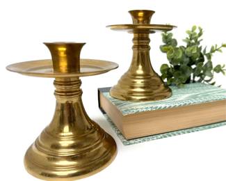 Brass Candlestick Pair