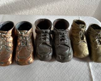 Bronzed baby shoes