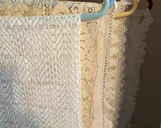 Lace, crocheted  linens